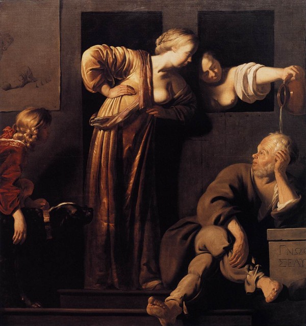 Reyer Jacobsz van Blommendael: Xanthippe begießt Sokrates (ca. 1655 n. Chr.), Musée des Beaux-Arts de Strasbourg